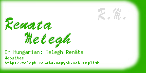 renata melegh business card