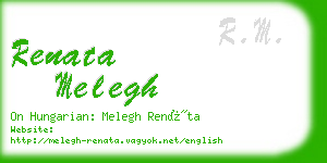 renata melegh business card